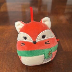 Squishmallows Christmas Holiday Plush Ornament 4" Fifi the Red Fox